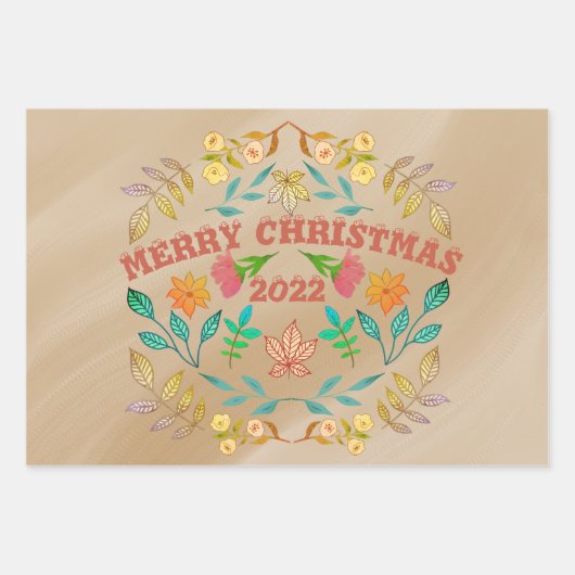 GEPERSONALISEERDE VROLIJKE KERST 20XX INPAKPAPIER VEL (Voorkant 2)