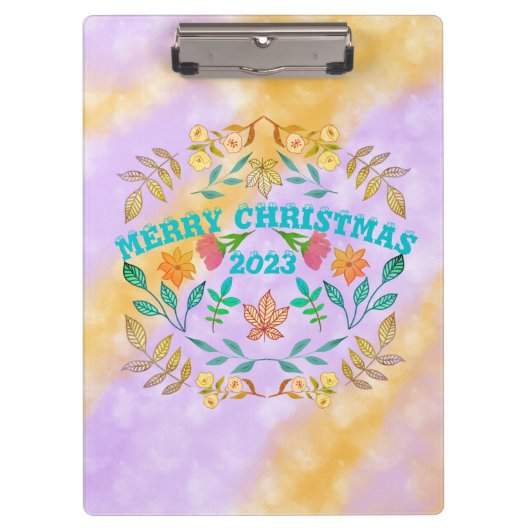 GEPERSONALISEERDE VROLIJKE KERST 20XX KLEMBORD (Voorkant)