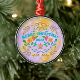 GEPERSONALISEERDE VROLIJKE KERST 20XX METALEN ORNAMENT