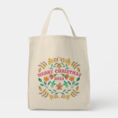 GEPERSONALISEERDE VROLIJKE KERST 20XX TOTE BAG (Achterkant)