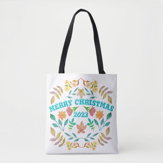 GEPERSONALISEERDE VROLIJKE KERST 20XX TOTE BAG (Voorkant)