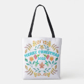 GEPERSONALISEERDE VROLIJKE KERST 20XX TOTE BAG (Achterkant)
