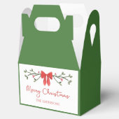 Gepersonaliseerde vrolijke kerst Coquette Bow Tren Bedankdoosjes (Geopend)