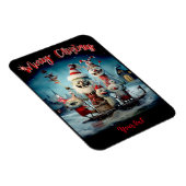 Gepersonaliseerde vrolijke kerst grappige foto mag magneet (Rechterzijde)