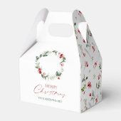 Gepersonaliseerde vrolijke kerst gunstbox bedankdoosjes (Achterkant)