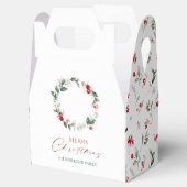 Gepersonaliseerde vrolijke kerst gunstbox bedankdoosjes (Geopend)