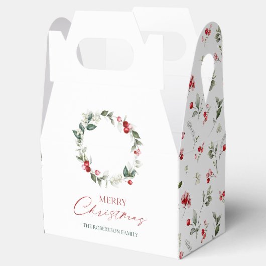 Gepersonaliseerde vrolijke kerst gunstbox bedankdoosjes (Geopend)