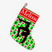 GEPERSONALISEERDE VROLIJKE KERST GYMNASTIEK KOUS KLEINE KERSTSOK (Voorkant (Hangend))