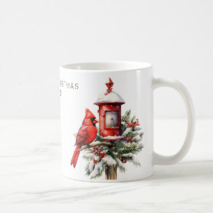Gepersonaliseerde vrolijke kerst kardinaal koffiemok