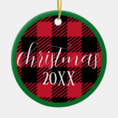 Gepersonaliseerde vrolijke kerst - Kerstversiering Keramisch Ornament (Voorkant)