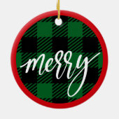 Gepersonaliseerde vrolijke kerst - Kerstversiering Keramisch Ornament (Achterkant)