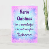 Gepersonaliseerde vrolijke kerst kleindochter kaart (Voorkant)