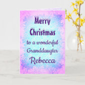 Gepersonaliseerde vrolijke kerst kleindochter kaart (Gele Bloem)