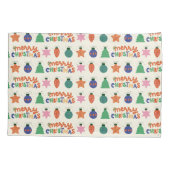 Gepersonaliseerde vrolijke kerst Kussensloop (Achterkant)