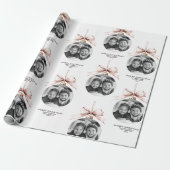 Gepersonaliseerde vrolijke kerst met foto cadeaupapier (Uitgerold)