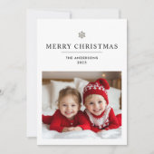 Gepersonaliseerde vrolijke kerst met foto en naam kaart (Voorkant)