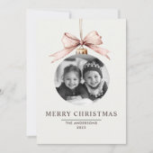 Gepersonaliseerde vrolijke kerst met foto kaart (Voorkant)