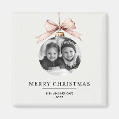 Gepersonaliseerde vrolijke kerst met foto magneet (Voorkant)