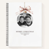 "Gepersonaliseerde vrolijke kerst met fotocadeau Notitieboek (Voorkant)