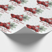 Gepersonaliseerde Vrolijke Kerst Schattigee Gnomen Cadeaupapier (Hoek)