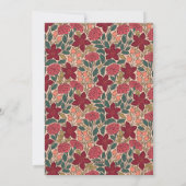 Gepersonaliseerde vrolijke kerstbloem feestdagenkaart (Achterkant)