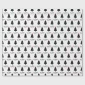 Gepersonaliseerde vrolijke kerstbomen & sterren va cadeaupapier (Vlak)