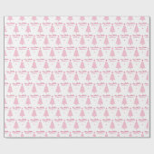 Gepersonaliseerde vrolijke kerstbomen & sterren va cadeaupapier (Vlak)