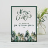 Gepersonaliseerde Vrolijke Kerstmis Kaart met Foto (Staand voorkant)