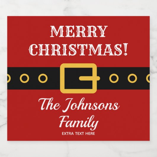 Gepersonaliseerde vrolijke Kerstmis Sinterklaas pa Bier Etiket (Enkel label)