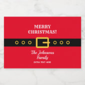 Gepersonaliseerde Vrolijke Kerstmis Sinterklaas pa Likeurfles Etiket (Enkel label)