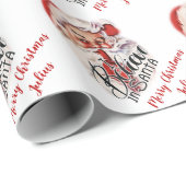 Gepersonaliseerde Vrolijke Kerstmis Sinterklaas Va Cadeaupapier (Rol Hoek)