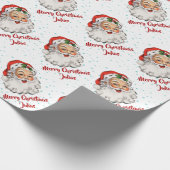 Gepersonaliseerde Vrolijke Kerstmis Sinterklaas Va Cadeaupapier (Hoek)