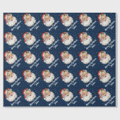 Gepersonaliseerde Vrolijke Kerstmis Sinterklaas Va Cadeaupapier (Vlak)