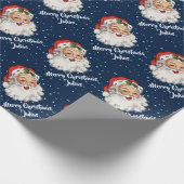 Gepersonaliseerde Vrolijke Kerstmis Sinterklaas Va Cadeaupapier (Hoek)