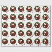 Gepersonaliseerde Vrolijke Kerstmis Sinterklaas Va Cadeaupapier (Vlak)