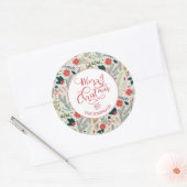 Gepersonaliseerde vrolijke kerstvakantie Stickers (Envelop)
