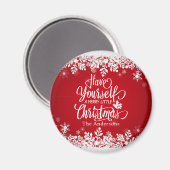 Gepersonaliseerde vrolijke kleine kerst | Magneet (Voorkant / Achterkant)
