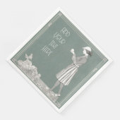 Gepersonaliseerde vrouw golfer - set van 50 servet (Hoek)