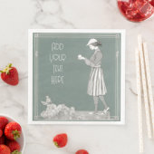 Gepersonaliseerde vrouw golfer - set van 50 servet (Insitu)