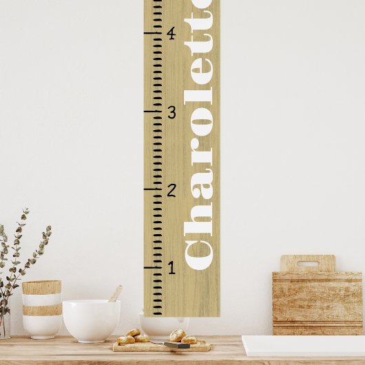 Gepersonaliseerde Vrouw groei grafiek liniaal | Mi Poster (Keuken)