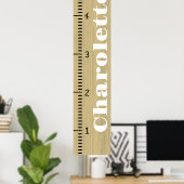 Gepersonaliseerde Vrouw groei grafiek liniaal | Mi Poster (Thuiskantoor)