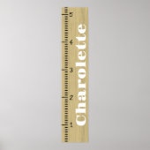 Gepersonaliseerde Vrouw groei grafiek liniaal | Mi Poster (Voorkant)