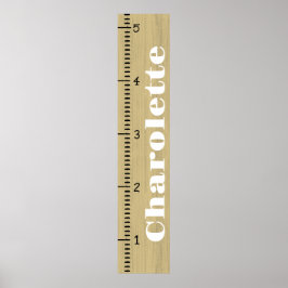 Gepersonaliseerde Vrouw groei grafiek liniaal | Mi Poster