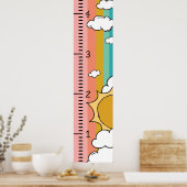 Gepersonaliseerde Vrouw groei grafiek liniaal | Mi Poster (Keuken)