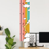 Gepersonaliseerde Vrouw groei grafiek liniaal | Mi Poster (Thuiskantoor)