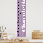 Gepersonaliseerde Vrouw groei grafiek liniaal | Mi Poster (Keuken)