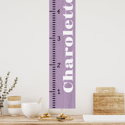 Gepersonaliseerde Vrouw groei grafiek liniaal | Mi Poster (Keuken)