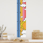 Gepersonaliseerde Vrouw groei grafiek liniaal | Mi Poster (Keuken)