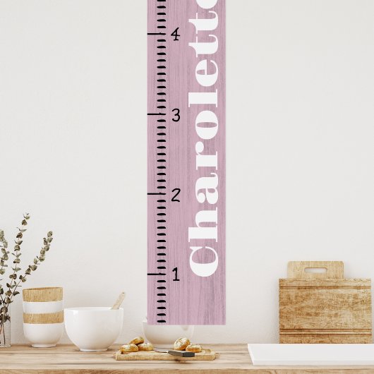 Gepersonaliseerde Vrouw groei grafiek liniaal | Mi Poster (Keuken)