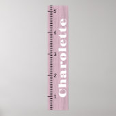 Gepersonaliseerde Vrouw groei grafiek liniaal | Mi Poster (Voorkant)